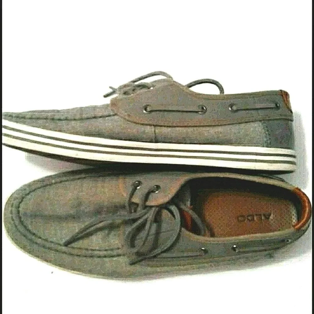 Aldo Tancredo Light Gray Preppy Everyday Boardwalk Boat Shoes 11